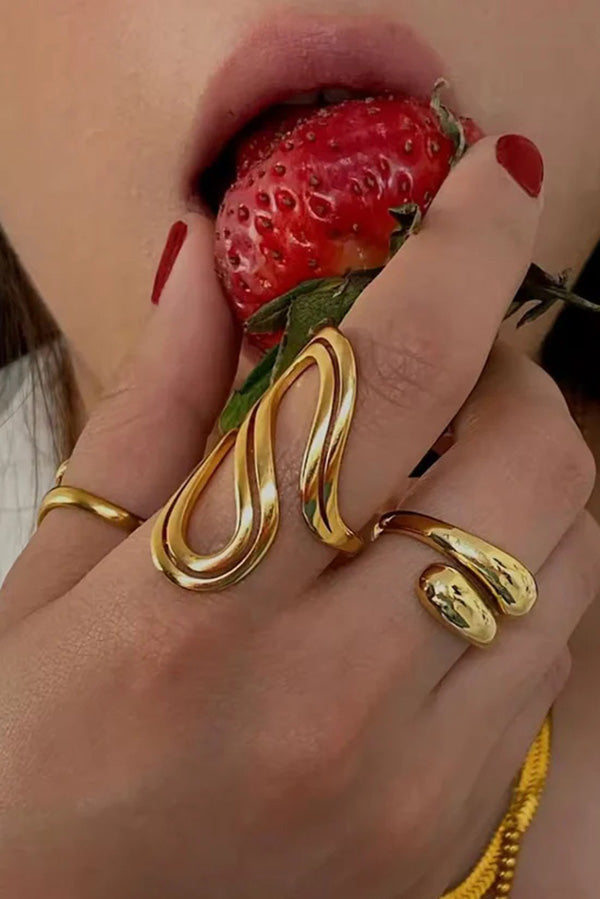 Stylish and Simple Linear Stainless Steel Ring-consonak