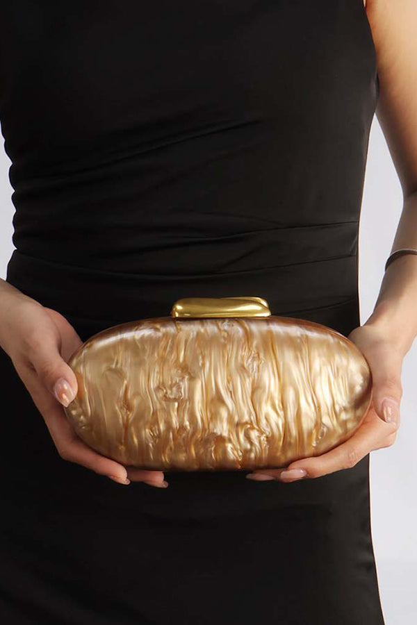 Simple Acrylic Oval Clutch-consonak