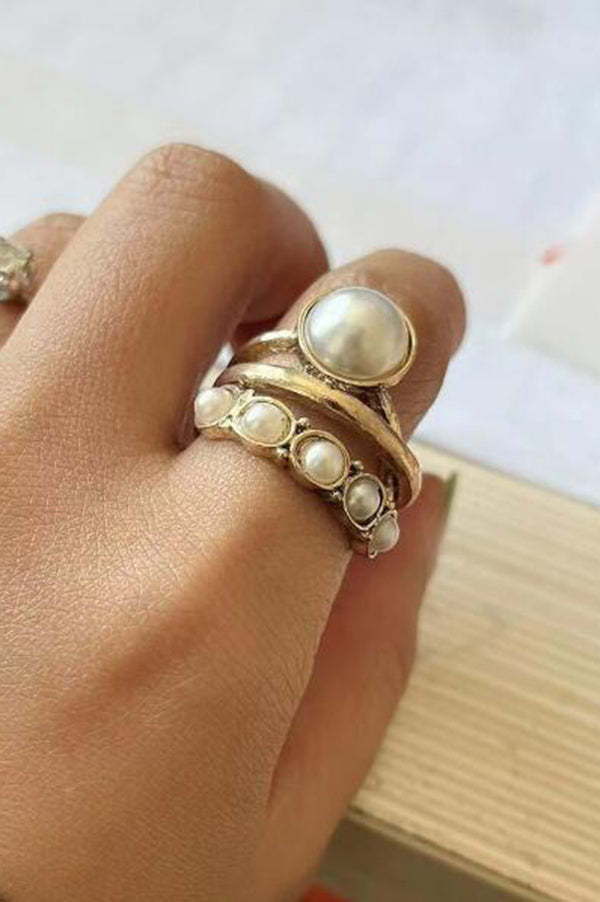 Vintage Pearl Open Ring-consonak