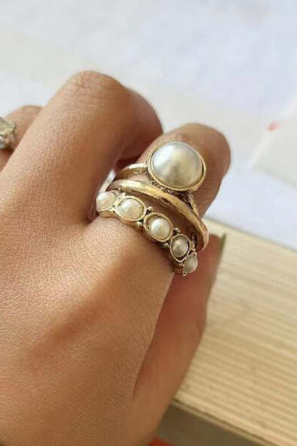 Vintage Pearl Open Ring-consonak