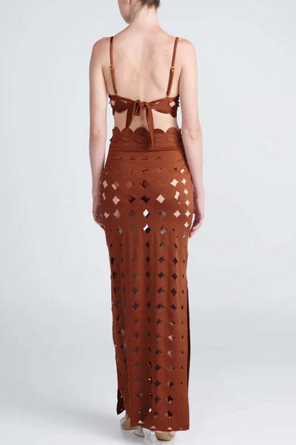 Sexy Sling Cutout High-waisted Stretch Bikini Swimsuit-consonak