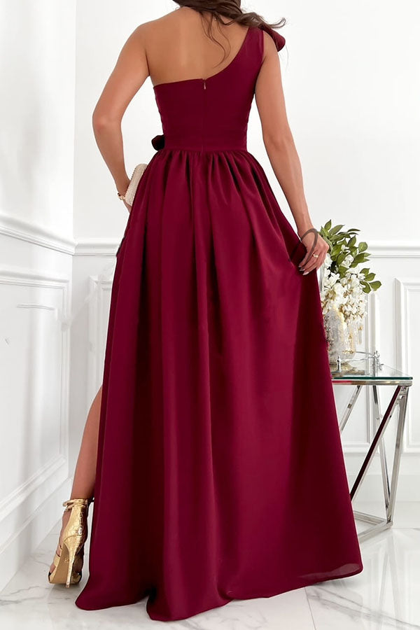 Darling Muse Ruffle One Shoulder Party Maxi Dress | Consonak