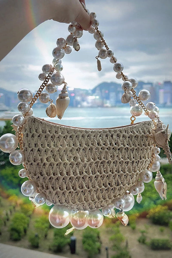 Versatile Pearl Conch Handbag | Consonak