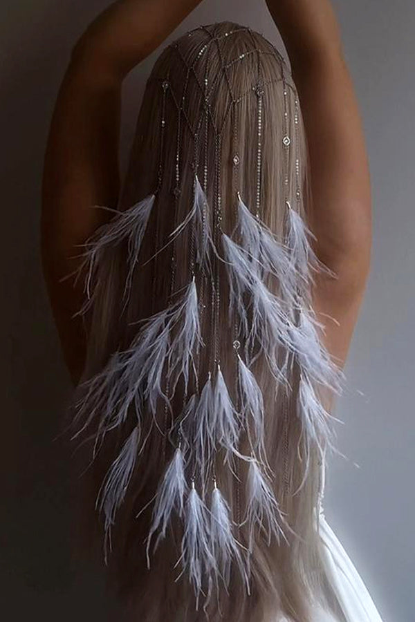 Bohemian Feather Tassel Headband-consonak