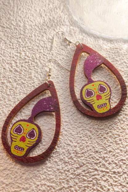 Halloween Horror and Fun Series Wooden Earrings-consonak