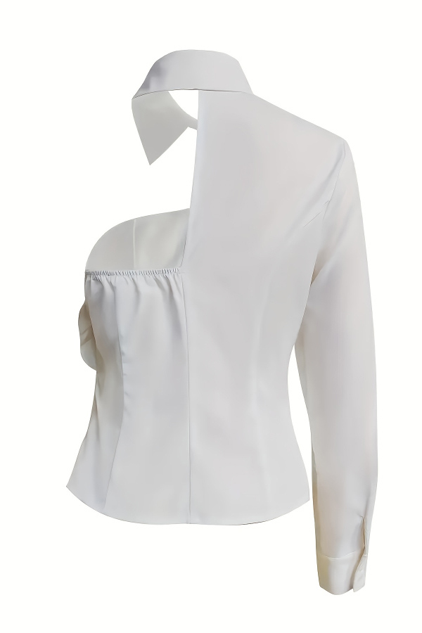 Stylish Three-dimensional Floral Collared Single-sleeve Casual Shirt-consonak