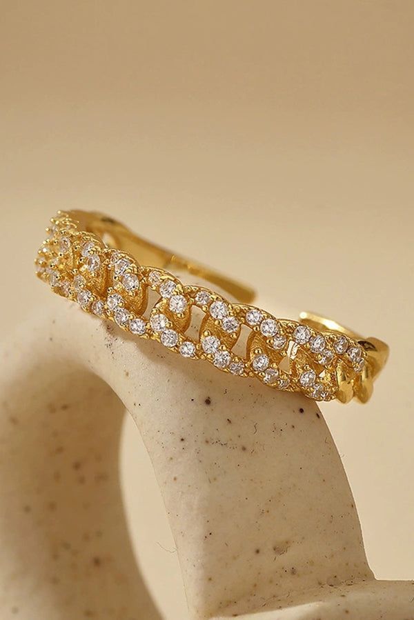 Simple Diamond Open Ring-consonak