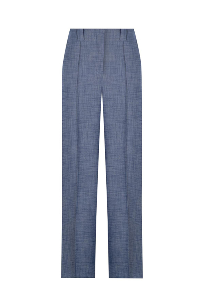 Crossover Slim Fit Sleeveless Vest and High Waisted Wide Leg Pants Set-consonak