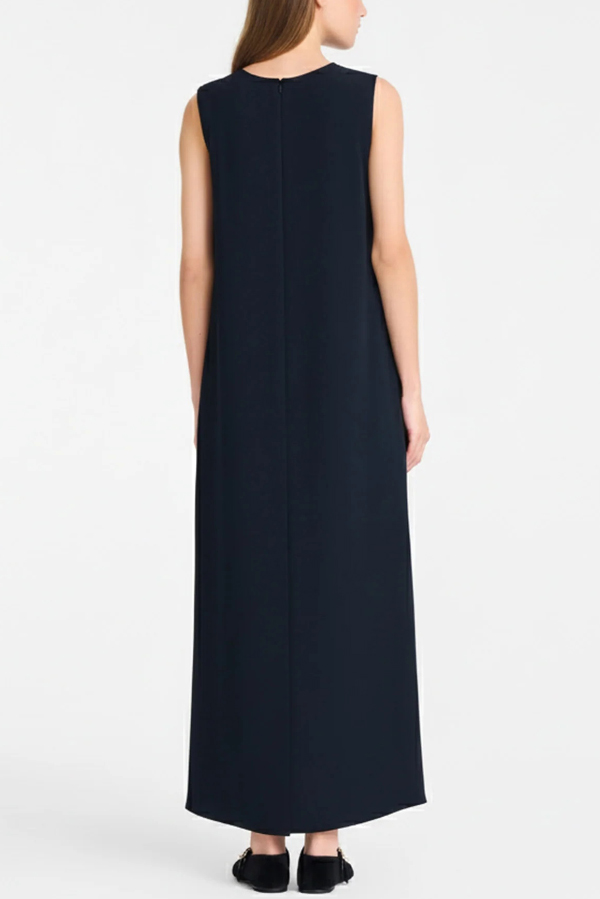 Solid Color Sleeveless Round Neck Casual Rompers-consonak