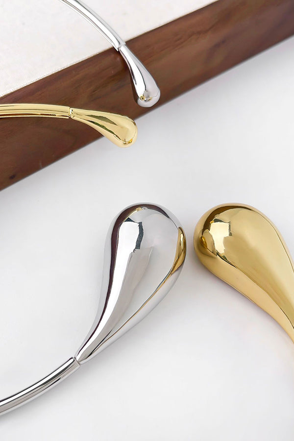 Simple and Exaggerated Water Drop Opening Necklace | Consonak