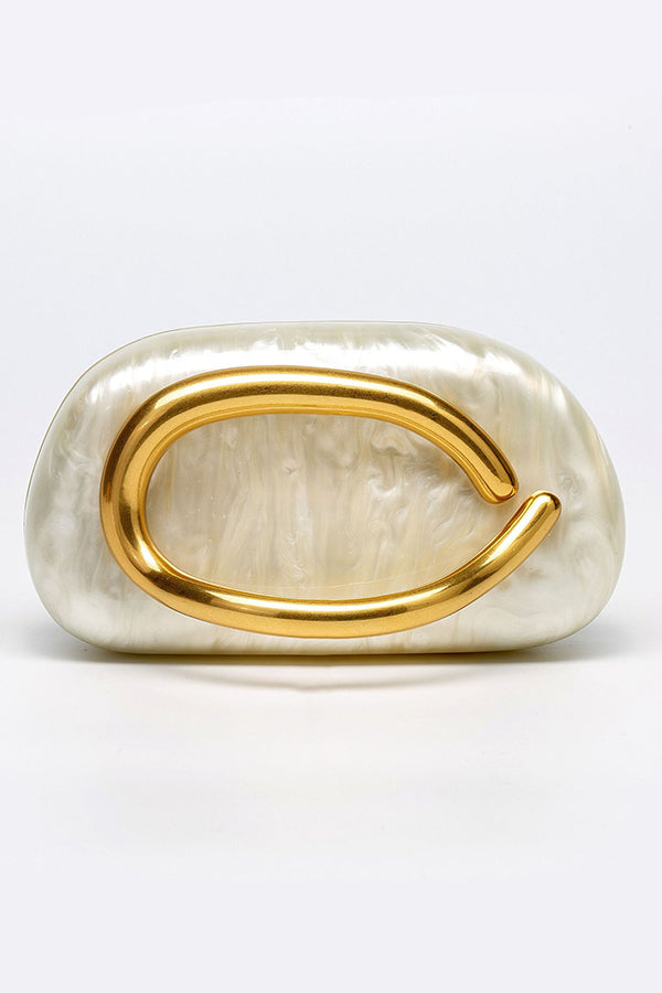 Elegant Special-shaped Shell Acrylic Fashion Clutch-consonak