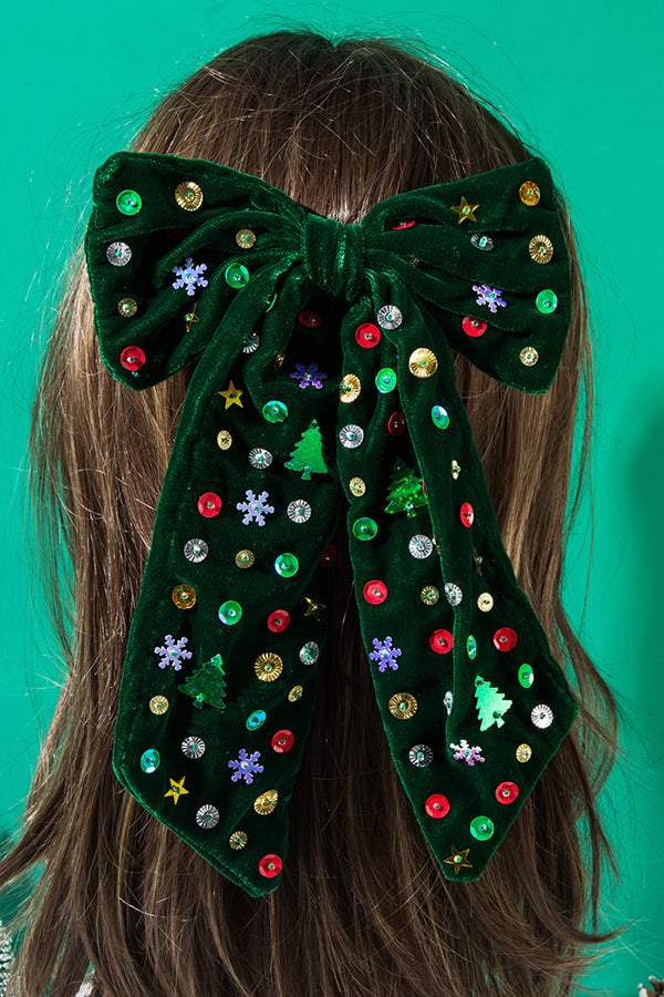 Christmas Velvet Snowflake Christmas Tree Ornament Headdress-consonak