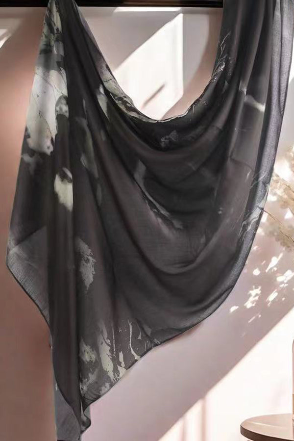 Watercolor Series Satin Shawl Scarf | Consonak