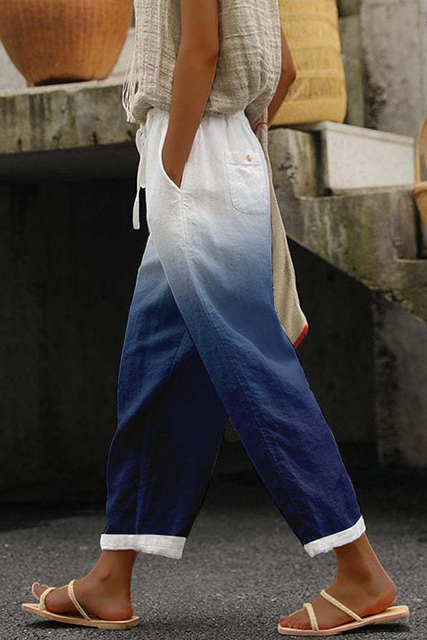 Casual Unique Printed Button Pocket Pants | Consonak