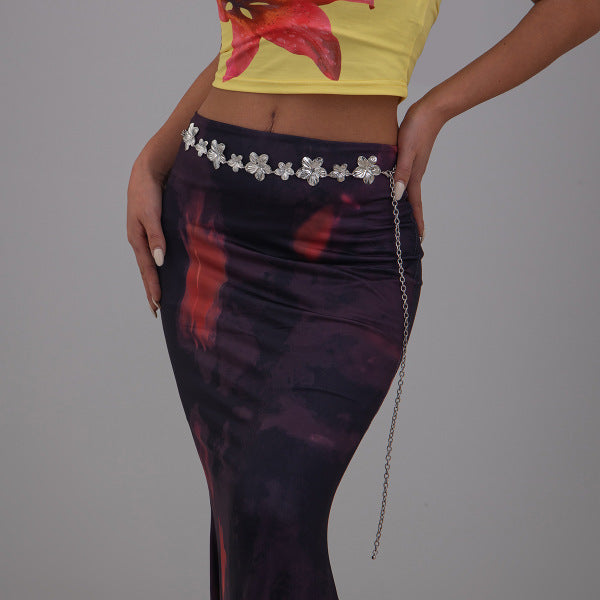 Vintage-style Ethnic Openwork Floral Body Chain-Consonak