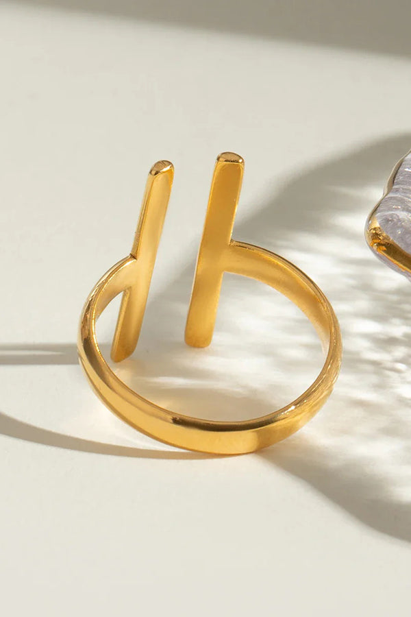 Fashion Stainless Steel Simple Line Ring-consonak