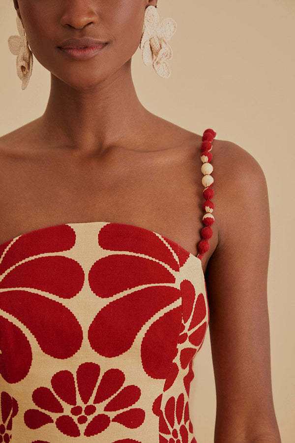 Vivid Dreams Unique Ethnic Print Slip Midi Dress-consonak