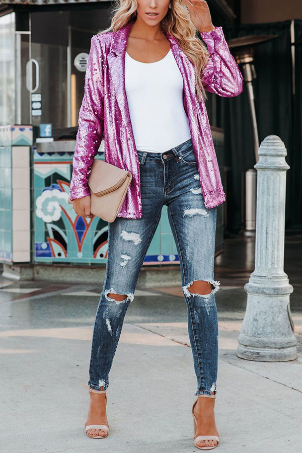 Sights Set on You Sequin Blazer-consonak