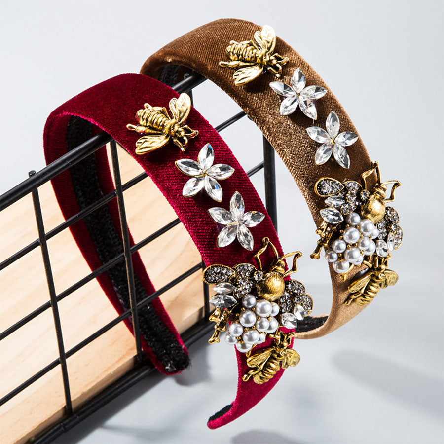 Baroque Rhinestone Bee Headband | Consonak