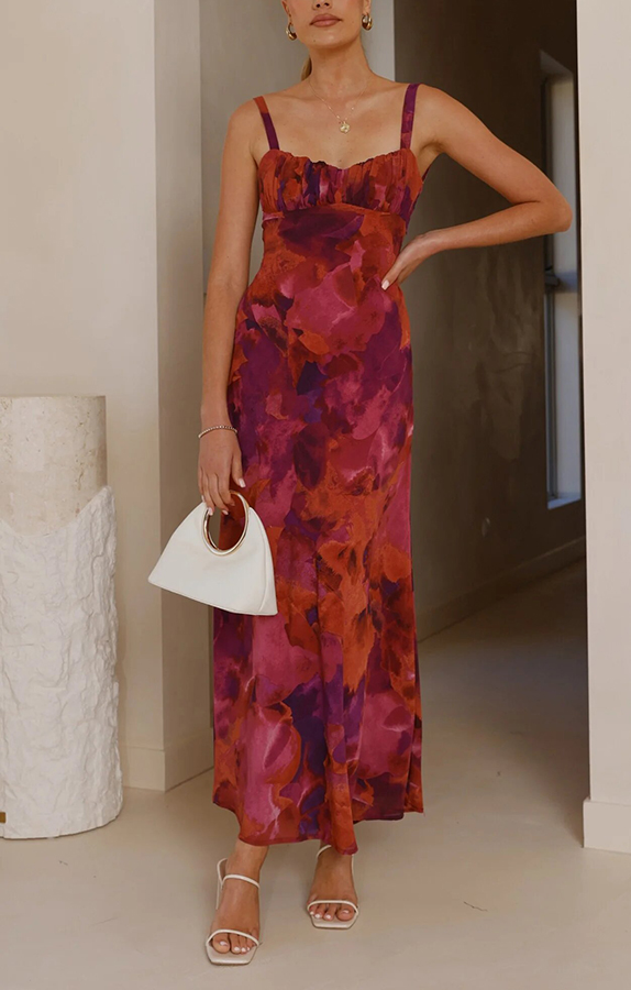 Fashion Tie-dye Backless Suspender Holiday Maxi Dress-consonak