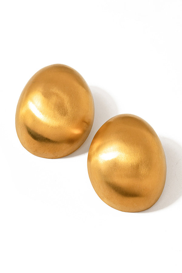 Fashion Frosted Oval Simple Earrings | Consonak