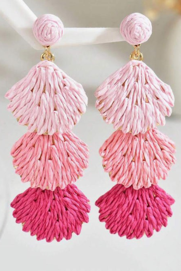 Bohemian Style Woven Seashell Vacation Earrings