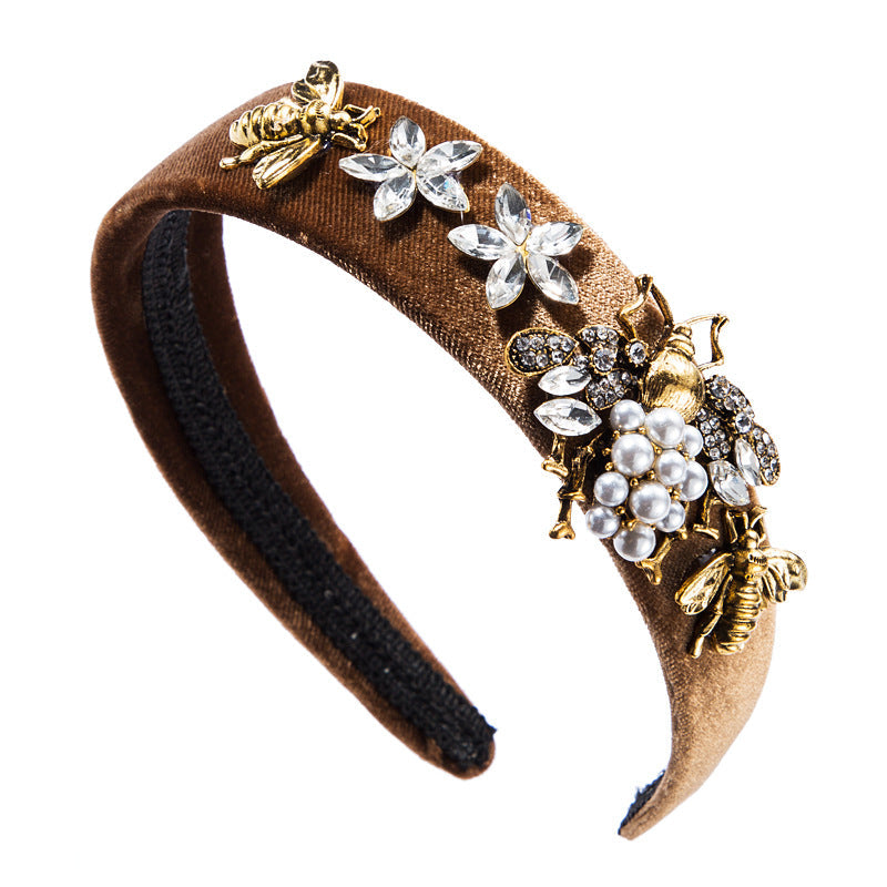 Baroque Rhinestone Bee Headband | Consonak
