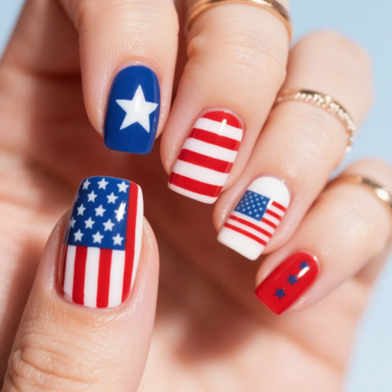 Independence Day Pattern Fashion Nail Art-consonak