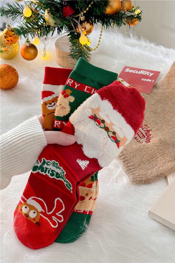 Christmas Cute Pattern Warm Socks-consonak