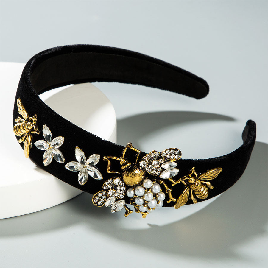 Baroque Rhinestone Bee Headband | Consonak