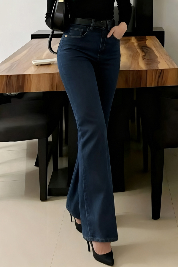 Stylish High-waisted Pockets Casual Women's Jeans-consonak
