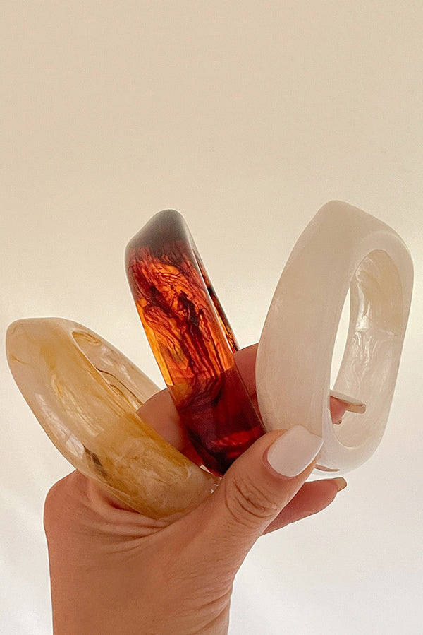 Simple Irregular Geometric Shape Acrylic Bracelet-consonak