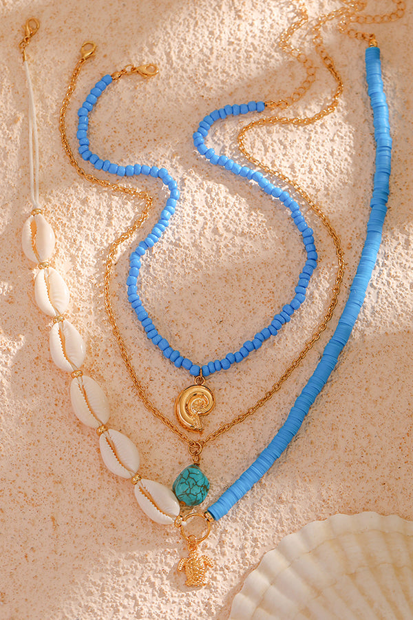 Bohemian Imitation Pearl Shell Multi-layered Necklace | Consonak