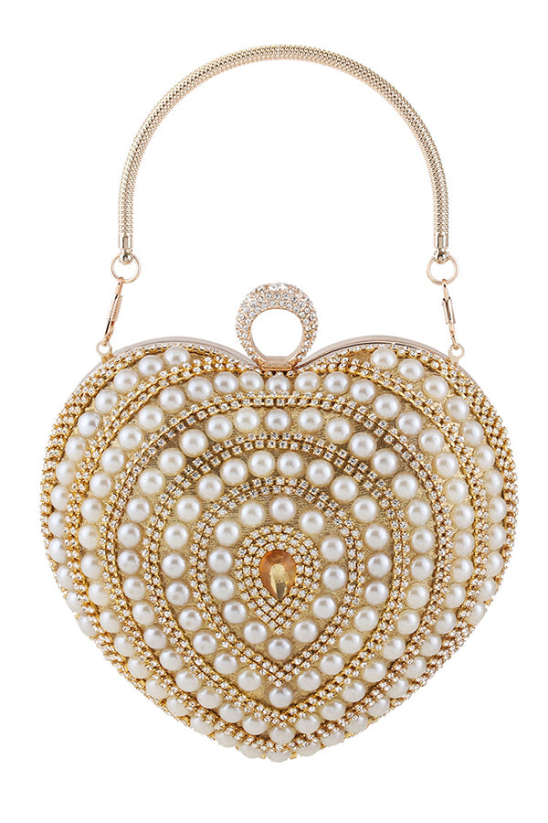 Banquet Fashionable Diamond-encrusted Pearl Versatile Handbag-consonak