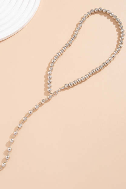 Vintage Beaded Chain Tassel Necklace-consonak