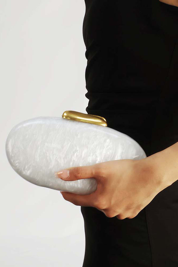 Simple Acrylic Oval Clutch-consonak
