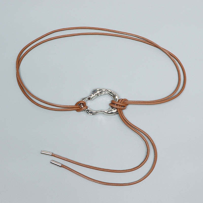 Simple and Versatile Leather Waist Rope-consonak