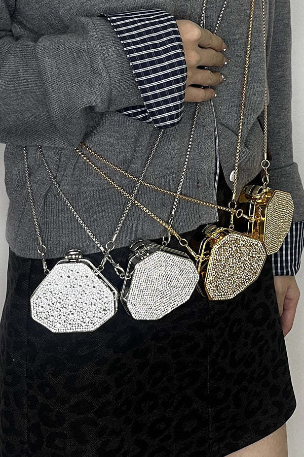Fashionable and Personalized Diamond Mini Crossbody Bag-consonak