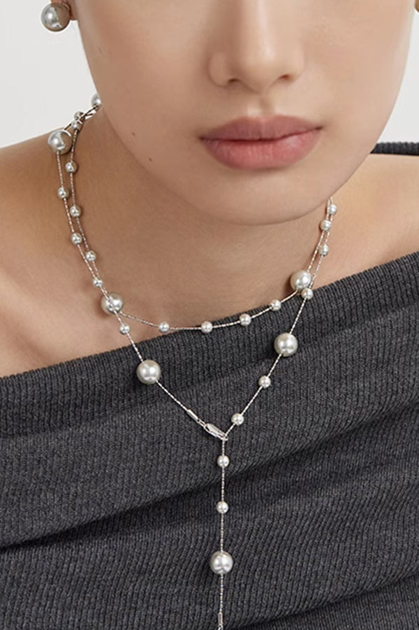 Vintage Pearl Beaded Stackable Elegant Necklace-consonak