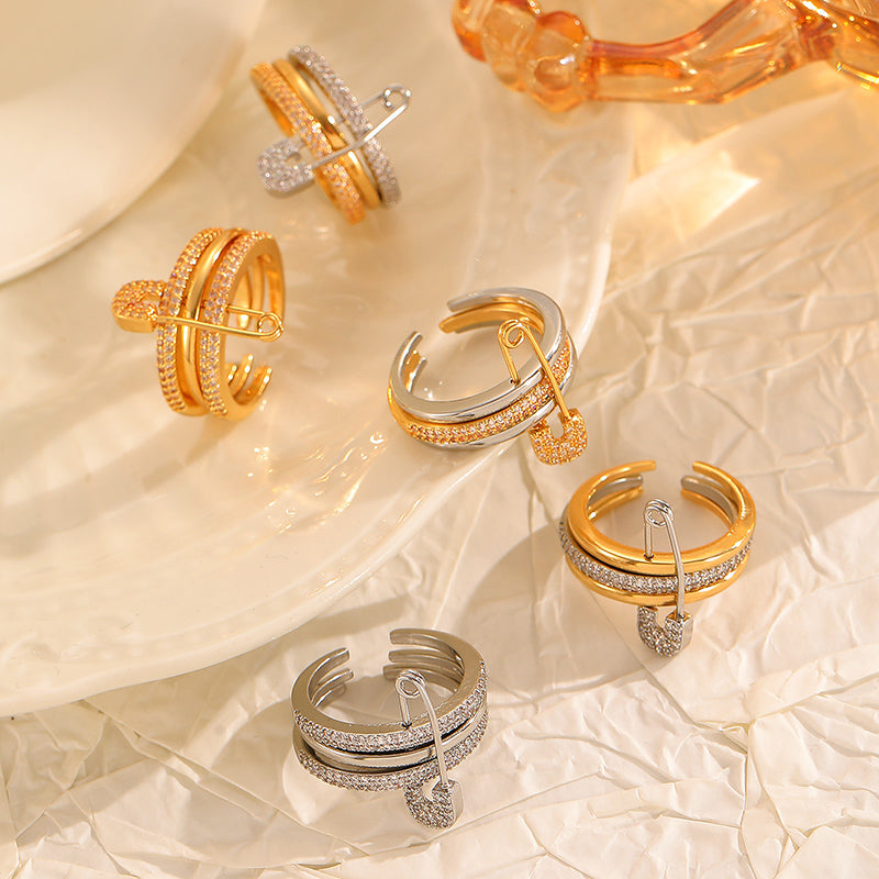 Fashionable Three-color Ring with Detachable Needle Ring-consonak