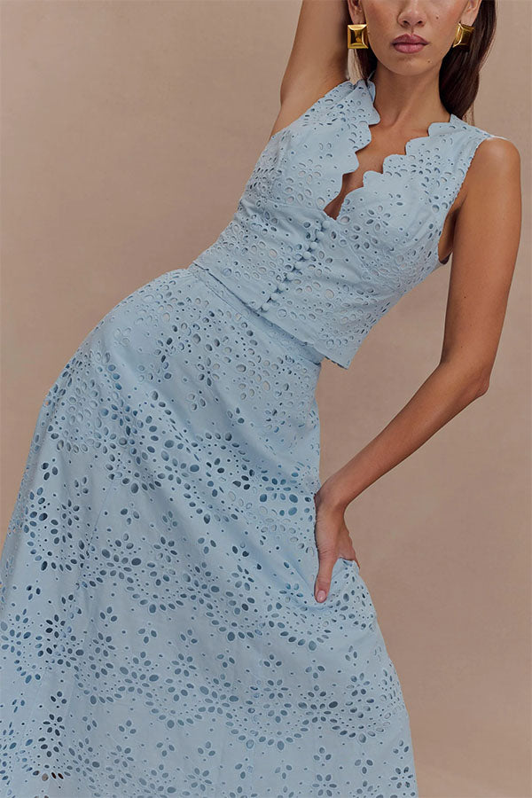 Marina Elegant Broderie Anglaise Set-Consonak