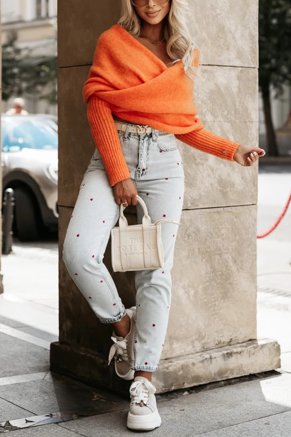 Warm in Two Ways Knit Off Shoulder Relaxed Poncho Sweater-consonak