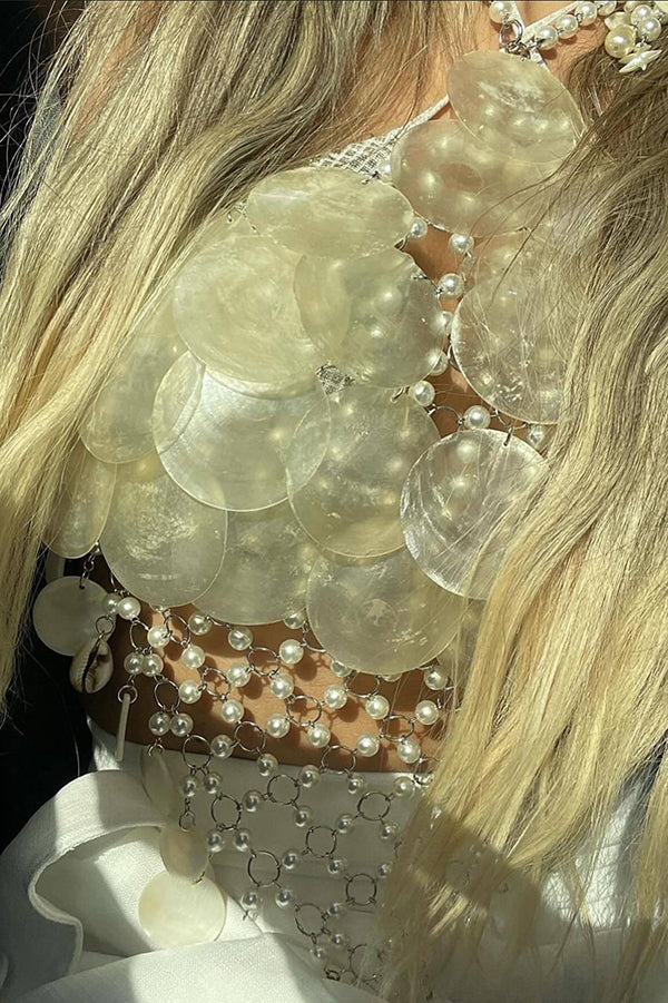 Sexy Sequin Beaded Vest Body Chain-consonak