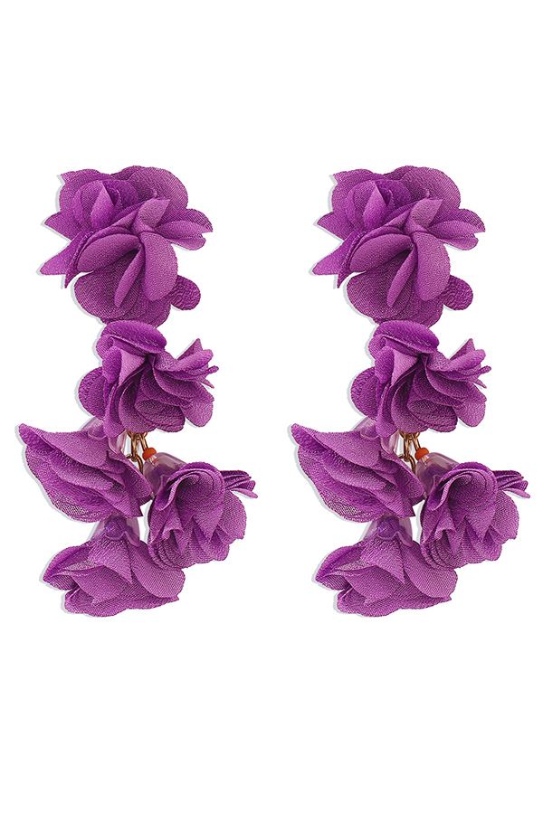Bohemian Ethnic Style Colorful Flower Tassel Earrings-consonak