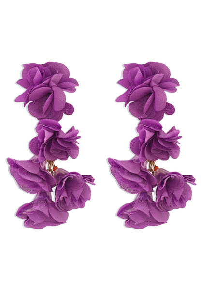 Bohemian Ethnic Style Colorful Flower Tassel Earrings-consonak