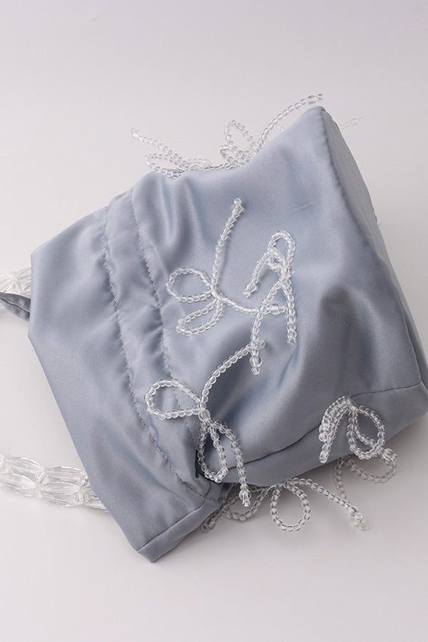 Drop-shaped Crystal-embellished Handmade Fabric Tote-consonak