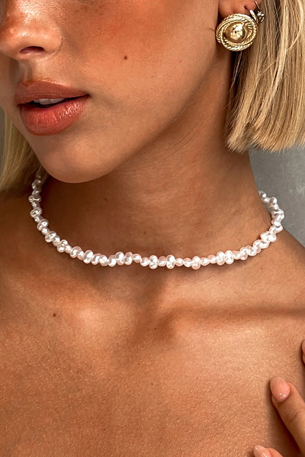 Gentle and Elegant Imitation Pearl Versatile Necklace-consonak