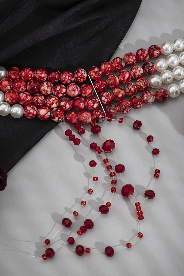 Gothic Blood Drop Tassel Halloween Personalized Necklace-consonak