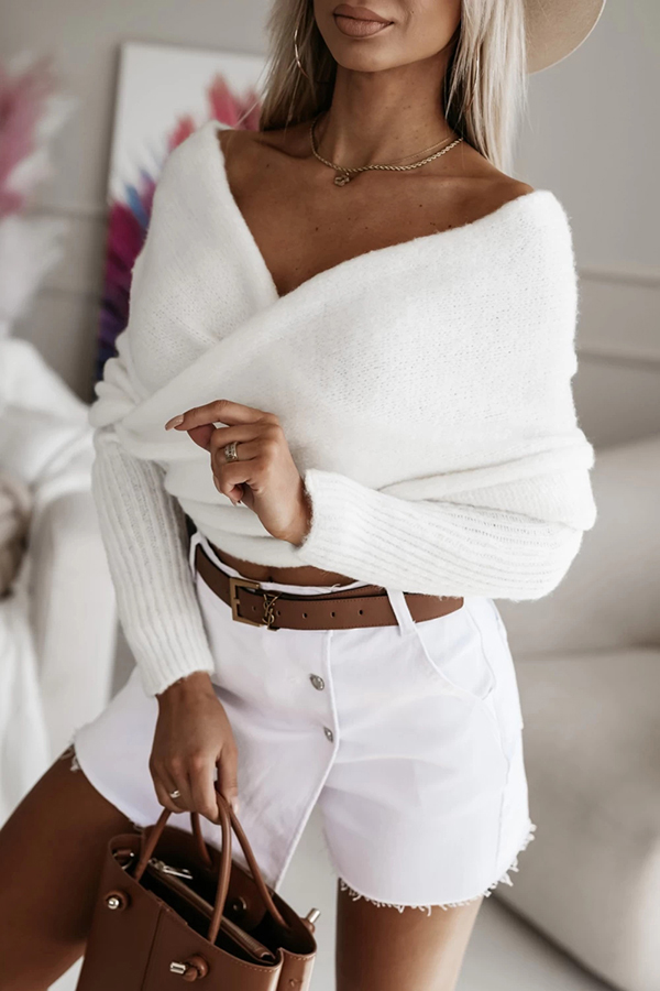 Warm in Two Ways Knit Off Shoulder Relaxed Poncho Sweater | Consonak