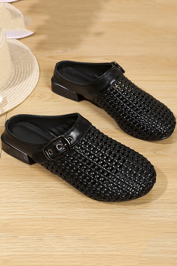 Fashionable Hollow Half-slip Sandals-consonak